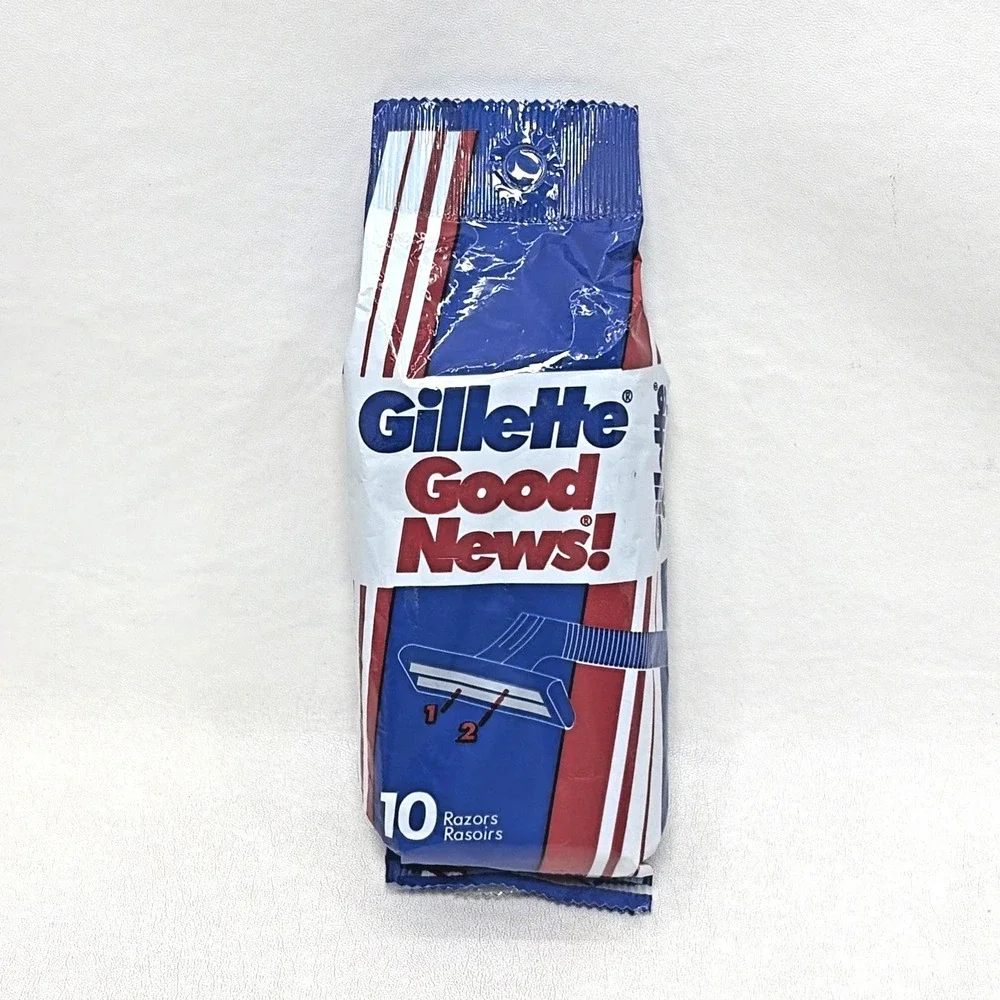 Gillette Good News Men's Disposable Razors 2-Blade Face Razor 10 Pack Vintage